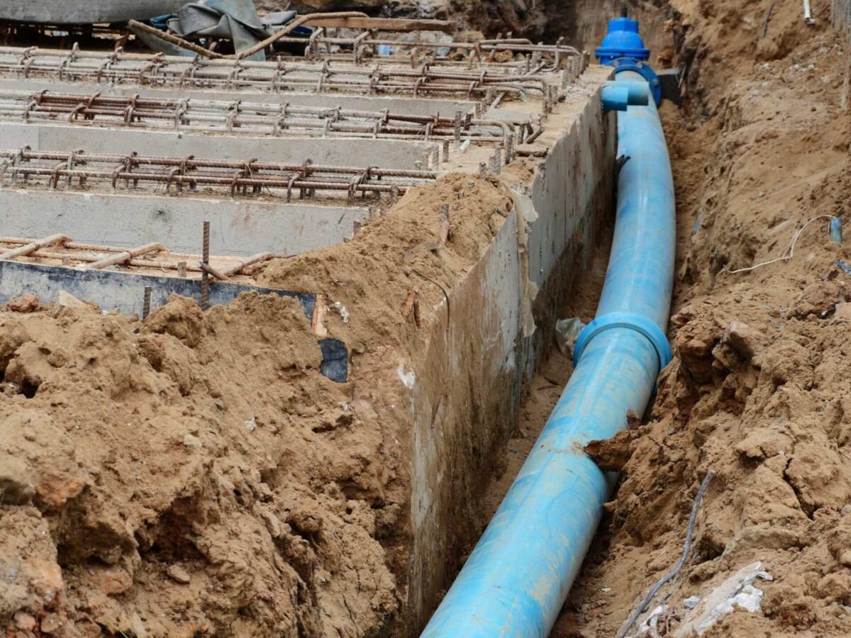underground pipe leading to the sump pump to prevent large-scale flooding